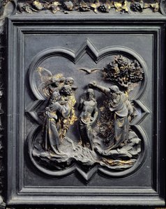 Kristi dåb, femte panel i norddørene i San Giovanni-døbefonten, 1403-24 (bronze)